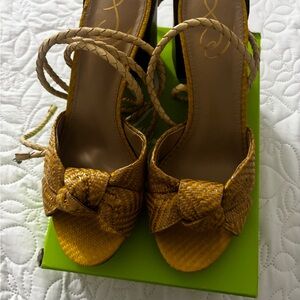Sam Edelman Mustard Woven Sandals Women’s